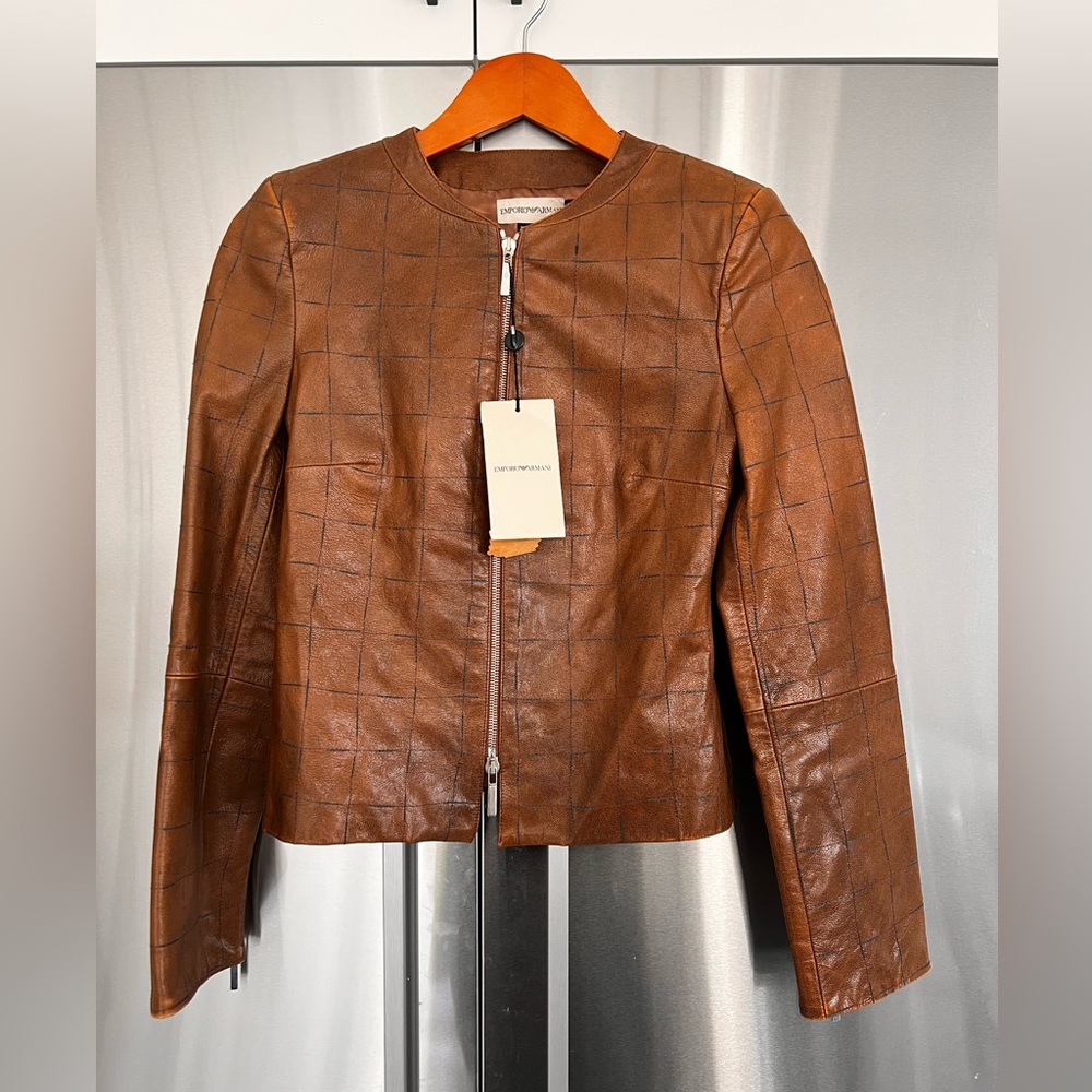 Emporio Armani Leather Jacket - new with tags